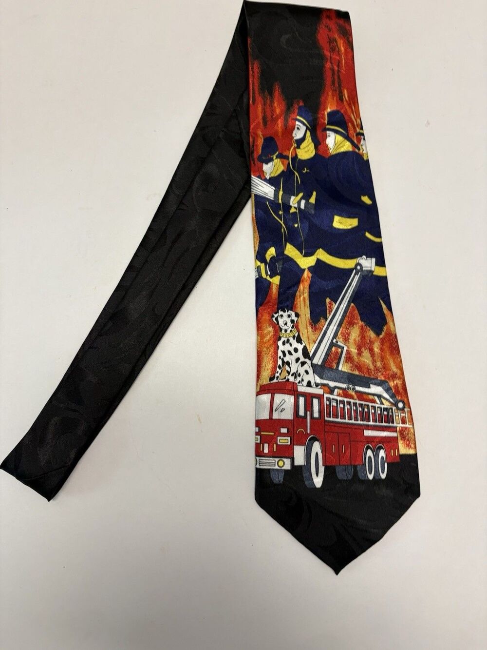 Fratello Handmade Firefighter Men's Necktie Fireman Dalmatian Tie